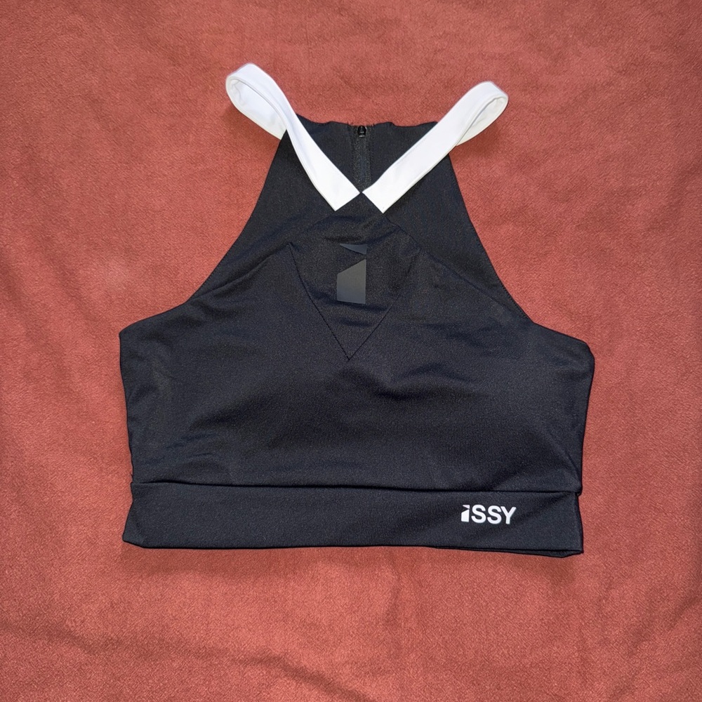 Women's Black and White Sports Bra
